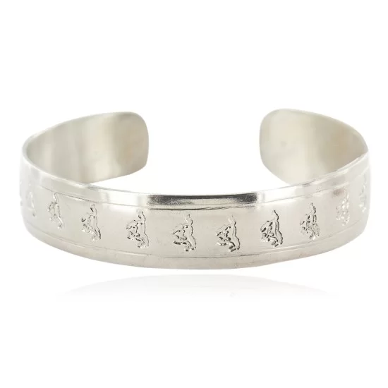 Nickel Navajo Horse Handmade Certified Authentic Native American Bracelet 13027 Nickel Navajo Horse Handmade Certified Authentic Native American Bracelet 13027