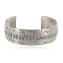 Nickel Navajo Mountain Handmade Certified Authentic Native American Bracelet 12980