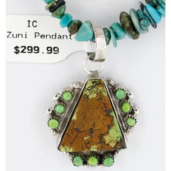 Petit Point Handmade Certified Authentic Zuni .925 Sterling Silver GASPEITE and Turquoise Native American Necklace 371021089342 Petit Point Handmade Certified Authentic Zuni .925 Sterling Silver GASPEITE and Turquoise Native American Necklace 371021089342