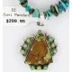 Petit Point Handmade Certified Authentic Zuni .925 Sterling Silver GASPEITE and Turquoise Native American Necklace 371021089342 Petit Point Handmade Certified Authentic Zuni .925 Sterling Silver GASPEITE and Turquoise Native American Necklace 371021089342