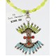 Petit Point Handmade Certified Authentic Zuni .925 Sterling Silver Gaspeite and Turquoise Native American Necklace 371032601533
