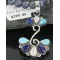 Petit Point Handmade Authentic Zuni .925 Sterling Silver Lapis and Turquoise Necklace 390680722251