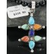 Petit Point Handmade Certified Authentic Zuni .925 Sterling Silver Multi Color Native American Necklace 370910626582 Petit Point Handmade Certified Authentic Zuni .925 Sterling Silver Multi Color Native American Necklace 370910626582