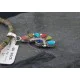 Petit Point Handmade Certified Authentic Zuni .925 Sterling Silver Multicolor and Turquoise Native American Necklace 370883660270 Petit Point Handmade Certified Authentic Zuni .925 Sterling Silver Multicolor and Turquoise Native American Necklace 370883660270