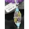 Petit Point Handmade Certified Authentic Zuni .925 Sterling Silver MultiColor Stone and Turquoise Native American Necklace 390670221207