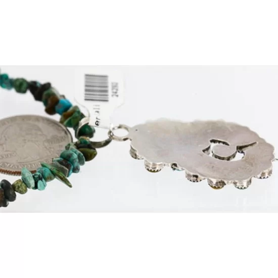 Petit Point Handmade Certified Authentic Zuni .925 Sterling Silver Multicolor Stones and Turquoise Native American Necklace 371073328751 Petit Point Handmade Certified Authentic Zuni .925 Sterling Silver Multicolor Stones and Turquoise Native American Necklace 371073328751