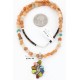 Petit Point Handmade Certified Authentic Zuni .925 Sterling Silver Multicolor Stones and Turquoise Native American Necklace 390803790800