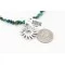 Petit Point Handmade Certified Authentic Zuni .925 Sterling Silver Multicolor Stones and Turquoise Native American Necklace 390824612732