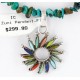 Petit Point Handmade Certified Authentic Zuni .925 Sterling Silver Multicolor Stones and Turquoise Native American Necklace 390824612732
