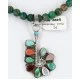 Petit Point Handmade Certified Authentic Zuni .925 Sterling Silver Multicolor Stones and Turquoise Native American Necklace 390838317177