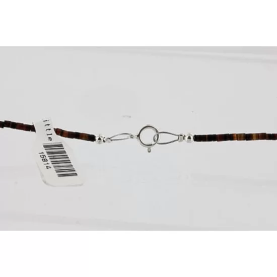 Petit Point Handmade Certified Authentic Zuni .925 Sterling Silver Multicolor Stones and Turquoise Native American Necklace 390838317177