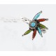 Petit Point Handmade Certified Authentic Zuni .925 Sterling Silver Multicolor Stones and Turquoise Native American Ring 371008009645 Petit Point Handmade Certified Authentic Zuni .925 Sterling Silver Multicolor Stones and Turquoise Native American Ring 371008009645