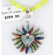 Petit Point Handmade Certified Authentic Zuni .925 Sterling Silver MULTICOLOR Stones Native American Necklace 390789094231