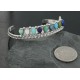 Petit Point Handmade Certified Authentic Zuni .925 Sterling Silver Multicolor Turquoise Native American Bracelet 390729010413 Petit Point Handmade Certified Authentic Zuni .925 Sterling Silver Multicolor Turquoise Native American Bracelet 390729010413