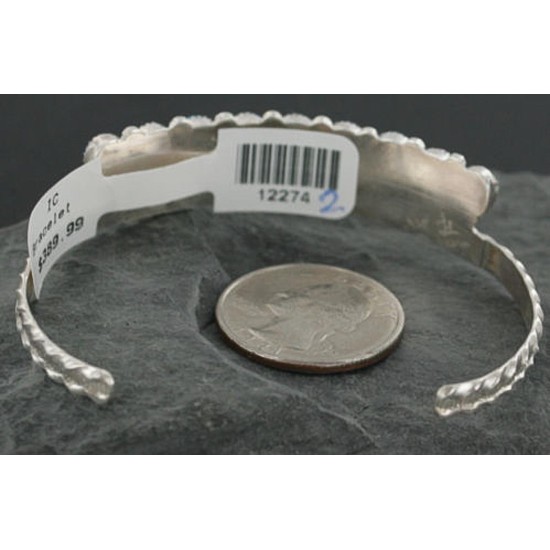 Petit Point Handmade Certified Authentic Zuni .925 Sterling Silver Multicolor Turquoise Native American Bracelet 390729010413 Petit Point Handmade Certified Authentic Zuni .925 Sterling Silver Multicolor Turquoise Native American Bracelet 390729010413
