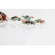Petit Point Handmade Certified Authentic Zuni .925 Sterling Silver Multicolor Turquoise Native American Necklace 371015158046