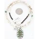 Petit Point Handmade Certified Authentic Zuni .925 Sterling Silver SERAPHINITE and Turquoise Native American Necklace 390789448897 Petit Point Handmade Certified Authentic Zuni .925 Sterling Silver SERAPHINITE and Turquoise Native American Necklace 390789448897
