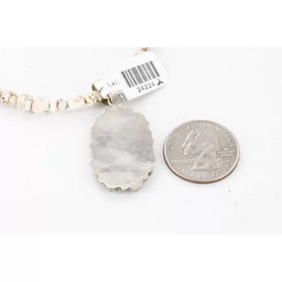 Petit Point Handmade Certified Authentic Zuni .925 Sterling Silver SERAPHINITE and Turquoise Native American Necklace 390789448897 Petit Point Handmade Certified Authentic Zuni .925 Sterling Silver SERAPHINITE and Turquoise Native American Necklace 390789448897