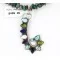 Petit Point Handmade Certified Authentic Zuni .925 Sterling Silver Turquoise and Multicolor Stones Native American Necklace 371047412854