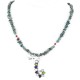 Petit Point Handmade Certified Authentic Zuni .925 Sterling Silver Turquoise and Multicolor Stones Native American Necklace 371047412854