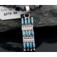 Petit Point Handmade Certified Authentic Zuni .925 Sterling Silver Turquoise Native American Necklace 370881945010