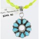 Petit Point Handmade Certified Authentic Zuni .925 Sterling Silver Turquoise Native American Necklace 371006137183
