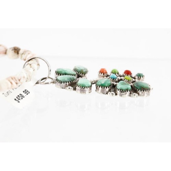 Petit Point Handmade Certified Authentic Zuni .925 Sterling Silver Turquoise Native American Necklace 371028070784 Petit Point Handmade Certified Authentic Zuni .925 Sterling Silver Turquoise Native American Necklace 371028070784