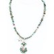 Petit Point Handmade Certified Authentic Zuni .925 Sterling Silver Turquoise Native American Necklace 371051824655
