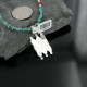 Petit Point Handmade Certified Authentic Zuni .925 Sterling Silver Turquoise Native American Necklace 390668466876
