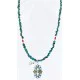 Petit Point Handmade Certified Authentic Zuni .925 Sterling Silver Turquoise Native American Necklace 390767047426