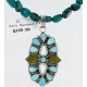 Petit Point Handmade Certified Authentic Zuni .925 Sterling Silver Turquoise Native American Necklace 390767047426