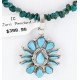 Petit Point Handmade Certified Authentic Zuni .925 Sterling Silver Turquoise Native American Necklace 390810145389