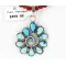 Petit Point Handmade Certified Authentic Zuni .925 Sterling Silver Turquoise Native American Necklace 390844191403