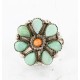 Petit Point Handmade Certified Authentic Zuni .925 Sterling Silver Turquoise Native American Ring 371051877897 Petit Point Handmade Certified Authentic Zuni .925 Sterling Silver Turquoise Native American Ring 371051877897