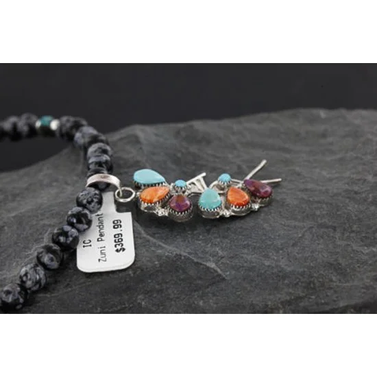 Petit Point Handmade KOKOPELI Certified Authentic Zuni .925 Sterling Silver Turquoise Native American Necklace 370983404874 Petit Point Handmade KOKOPELI Certified Authentic Zuni .925 Sterling Silver Turquoise Native American Necklace 370983404874