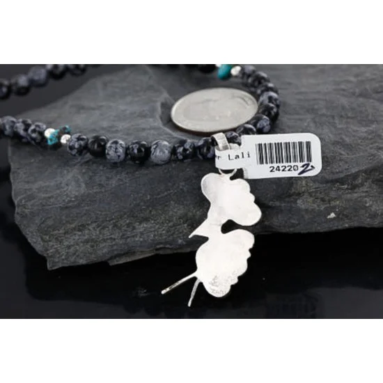 Petit Point Handmade KOKOPELI Certified Authentic Zuni .925 Sterling Silver Turquoise Native American Necklace 370983404874 Petit Point Handmade KOKOPELI Certified Authentic Zuni .925 Sterling Silver Turquoise Native American Necklace 370983404874