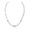Pink Quartz Natural Turquoise Hematite .925 Sterling Silver Certified Authentic Navajo Native American Necklace 750192