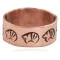 Pure Copper BEAR Handmade Certified Authentic Navajo Native American Ring  16995-3