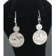 Rare $200 Vintage Style OLD INDIAN HEADCertified Authentic Navajo .925 Sterling Silver Hooks Native American Earrings 390684340359