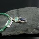 Handmade Certified Authentic Navajo .925 Sterling Silver Natural Lapis and Turquoise Native American Necklace 390661164694