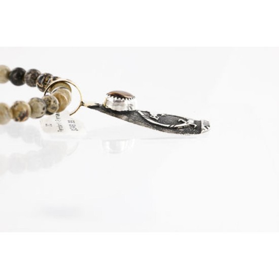 12kt Gold Filled .925 Sterling Silver Handmade Gecko Certified Authentic Navajo Tigers Eye Native American Necklace 390824760485