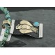 12kt Gold Filled and .925 Sterling Silver Handmade Eagle Certified Authentic Navajo Turquoise Native American Necklace 370970827442