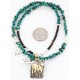 12kt Gold Filled and .925 Sterling Silver Handmade Horse Certified Authentic Navajo Turquoise Native American Necklace 371037369123