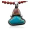 Rare Handmade Certified Authentic Navajo .925 Sterling Silver Natural Turquoise and Spiny Oyster Native American Necklace 370843756303
