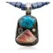 Rare Handmade Certified Authentic Navajo .925 Sterling Silver Natural Turquoise and Spiny Oyster Native American Necklace 390613921450