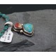 Rare Handmade Certified Authentic Navajo .925 Sterling Silver Natural Turquoise and Spiny Oyster Native American Necklace 390615942428