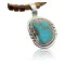Rare Handmade Certified Authentic Navajo .925 Sterling Silver Natural Turquoise Native American Necklace 390627787774