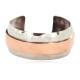 Rare Wide Certified Authentic Navajo Nickel Handmade Native American Pure Copper Bracelet 13107