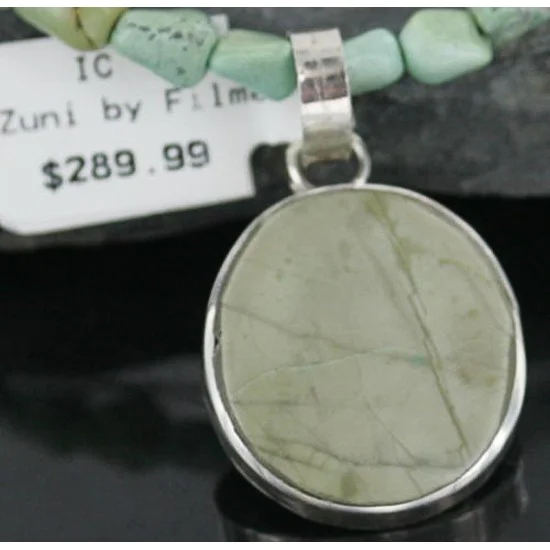 Real Handmade Inlaid Certified Authentic Zuni .925 Sterling Silver Boulder Turquoise Native American Necklace 390678420543 Real Handmade Inlaid Certified Authentic Zuni .925 Sterling Silver Boulder Turquoise Native American Necklace 390678420543