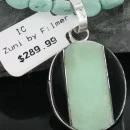 Real Handmade Inlaid Certified Authentic Zuni .925 Sterling Silver Quartz and Black Onyx Native American Necklace 370913529795